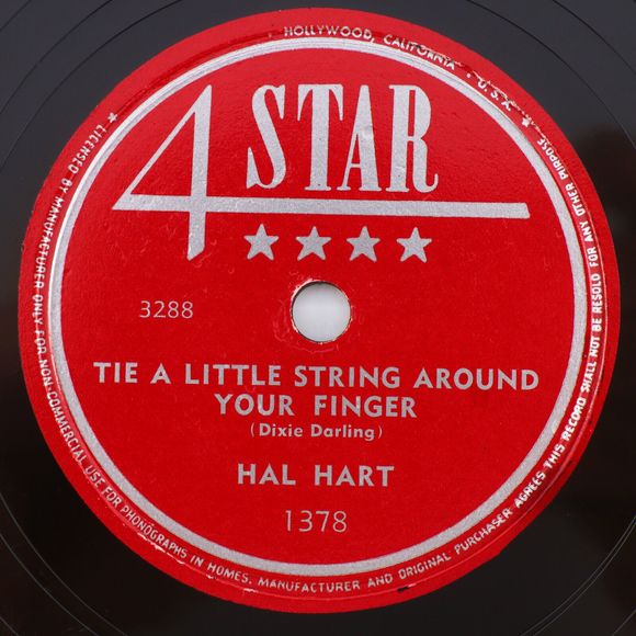 Hal Hart-Something Old, New Borrowed & Blue/Tie A String 1949 78 rpm Record 1378 - Picture 3 of 16